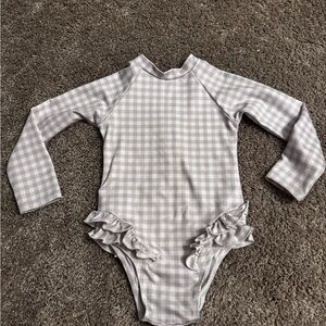 Imagine Perry Gingham Long Sleeve Bathing suit 4T